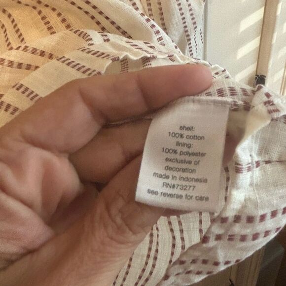 Elizabeth and James Peasant Balloon sleeve Blouse with Subtle Stripes - Picture 11 of 11